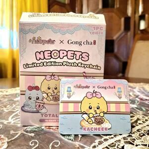 Gong Cha x Neopets Limited Edition Plush Keychain - Kacheek w/code Sealed Bag